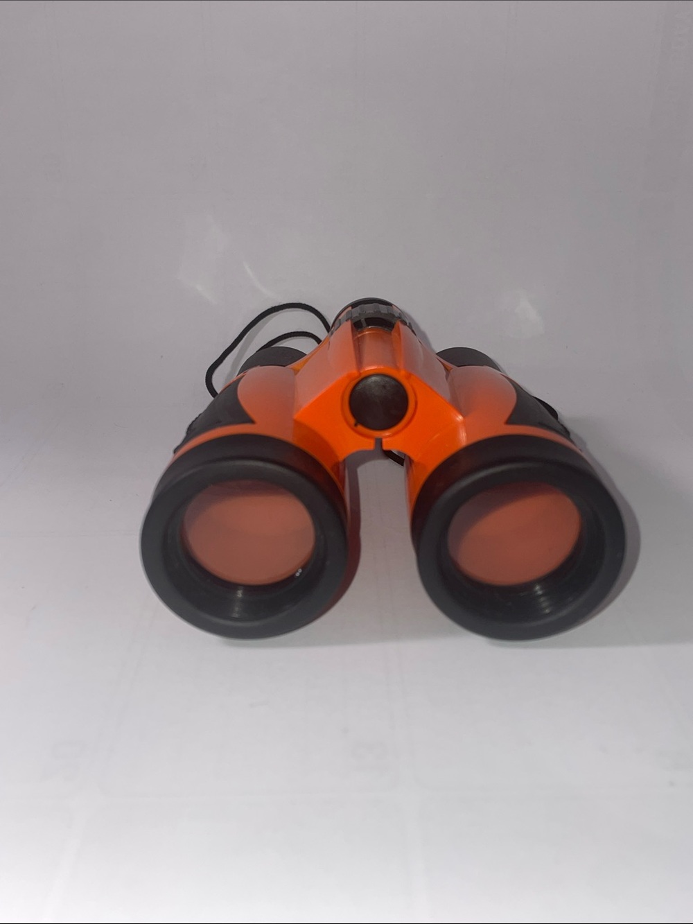 Compact Lightweight Orange Black Binoculars General Purpose with Neck Strap
